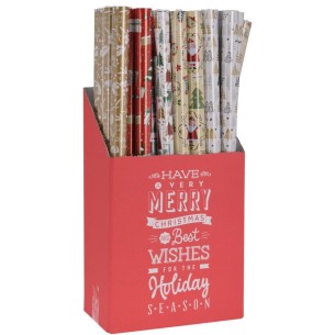 Rotolo carta regalo Natale pacchi regalo 70x700 cm assortito H&S PPN102500