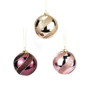 Pallina di Natale sfera glitter City Ø8 cm H&S CAA813610