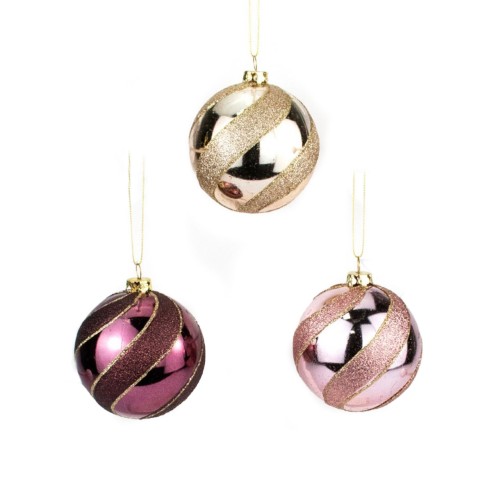Pallina di Natale sfera glitter City Ø8 cm H&S CAA813610