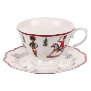 Set 2 tazze con piattino 220 ml Xmas Rhapsody new bone china 2
