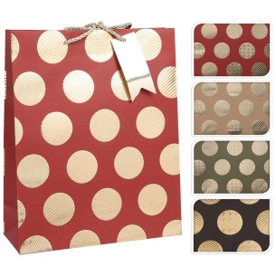 Borsa regalo sacchetto carta natalizia 18x23 cm assortito H&S AB8000890