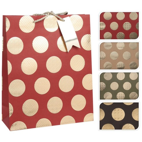Borsa regalo sacchetto carta natalizia 18x23 cm assortito H&S AB8000890