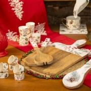 Set 2 posate a servire in legno di mango