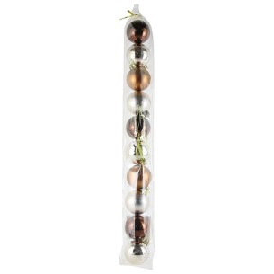 Palline di Natale amber Ø 5 cm confezione da 10 pezzi H&S CAR100060