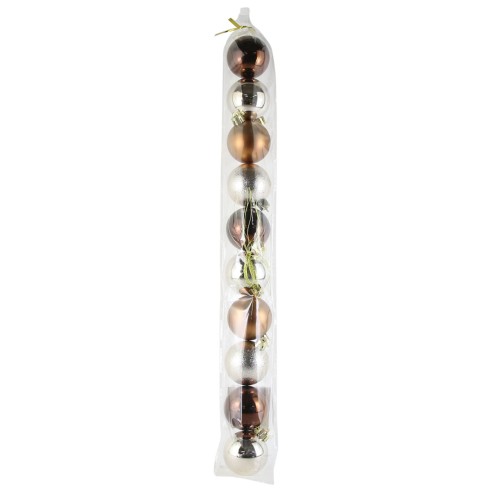 Palline di Natale amber Ø 5 cm confezione da 10 pezzi H&S CAR100060