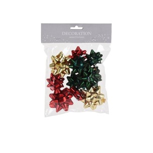 12 fiocchi per pacco regalo oro verde rosso H&S ATC001540