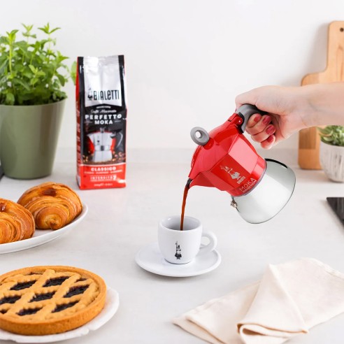 Caffettiera Bialetti Moka Induction rosso