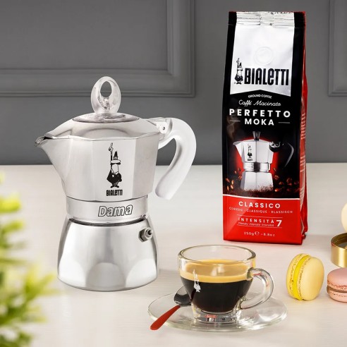 Caffettiera Moka Dama Pure Ice Bialetti 3 tazze