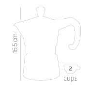 Caffettiera moka Prestige Radica forever 2 tazze dimensioni