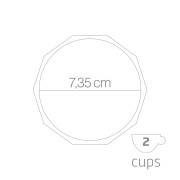 Caffettiera moka Prestige Radica forever 2 tazze dimensioni