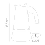 Caffettiera moka Miss Conny Forever 2 tazze dimensioni