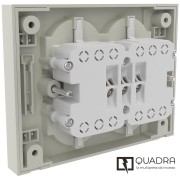 Multipresa da incasso Quadra con 4 schuko P40 per scatola 503 Elctraline 22125