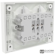 Multipresa da incasso Quadra con 4 schuko P40 per scatola 503 Elctraline 22105