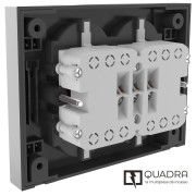 Multipresa da incasso Quadra con 4 schuko P40 per scatola 503 Elctraline 22135