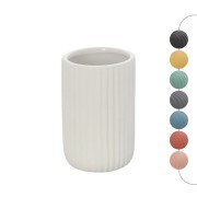 Porta spazzolini bagno in ceramica bianco Feridras