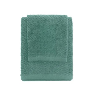 Set 2 asciugamani viso e ospite cotone verde pastello 2
