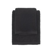 Set 2 asciugamani viso e ospite cotone nero