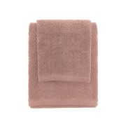 Set 2 asciugamani viso e ospite cotone rosa Feridras