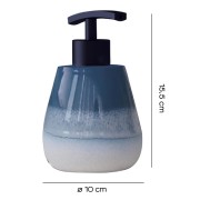 Shejla dosasapone ceramica blu degradè dimensioni