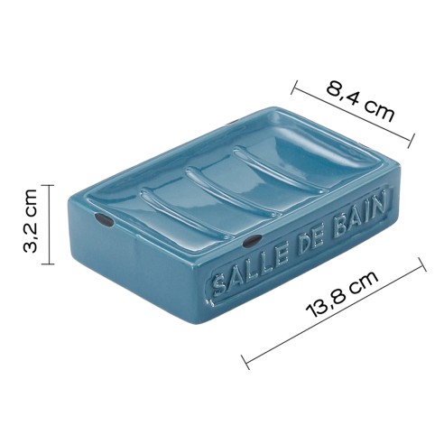 Gedy Vivienne portasapone ceramica blu