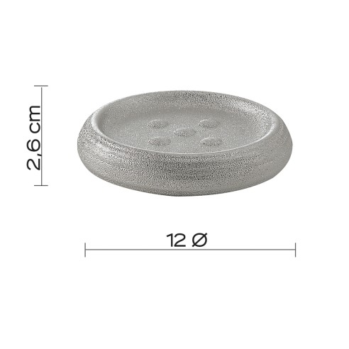 Gedy Astrid portasapone ceramica argento dimensioni