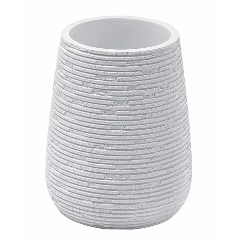 Gedy Gemini bicchiere portaspazzolini resina bianco