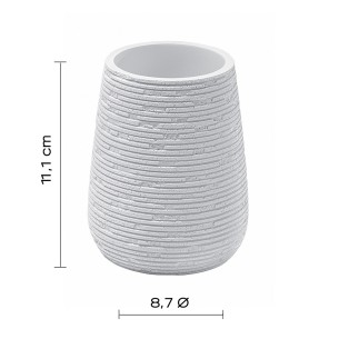 Gedy Gemini bicchiere portaspazzolini resina bianco 2