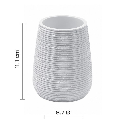 Gedy Gemini bicchiere portaspazzolini resina bianco