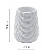 Gedy Gemini bicchiere portaspazzolini resina bianco