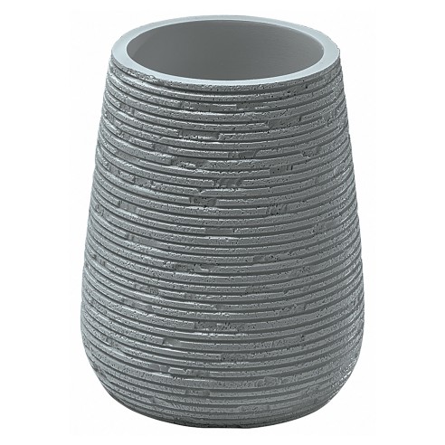 Gedy Gemini bicchiere portaspazzolini resina grigio