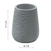 Gedy Gemini bicchiere portaspazzolini resina grigio