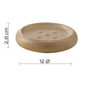 Gedy Astrid portasapone ceramica oro 2