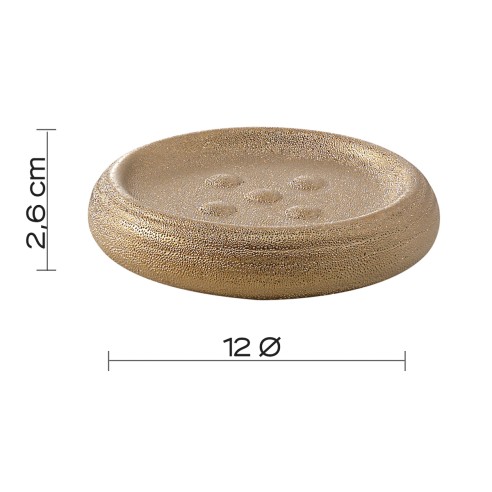 Gedy Astrid portasapone ceramica oro