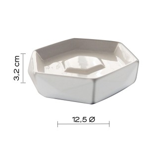 Gedy Dalia portasapone ceramica bianco 2