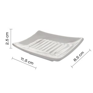 Gedy Verbena portasapone ceramica bianco 2