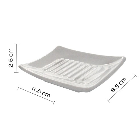 Gedy Verbena portasapone ceramica bianco