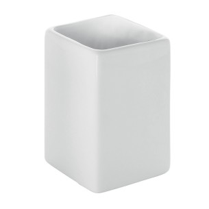 Gedy Verbena bicchiere portaspazzolini ceramica bianco