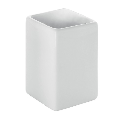 Gedy Verbena bicchiere portaspazzolini ceramica bianco