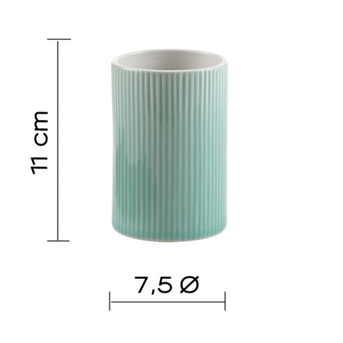 Gedy Sabina bicchiere portaspazzolini ceramica acquamarina