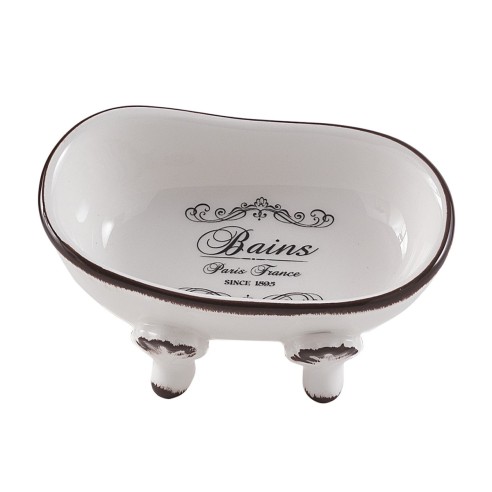 Gedy Amelie portasapone ceramica bianco