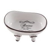 Gedy Amelie portasapone ceramica bianco