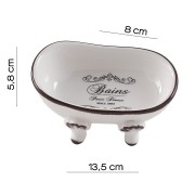 Gedy Amelie portasapone ceramica bianco