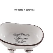 Gedy Amelie portasapone ceramica bianco