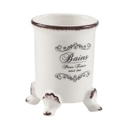 Gedy Amelie bicchiere portaspazzolini ceramica bianco