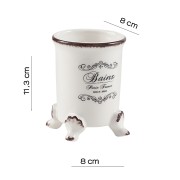 Gedy Amelie bicchiere portaspazzolini ceramica bianco