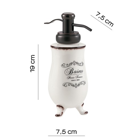 Gedy Amelie dosasapone ceramica bianco