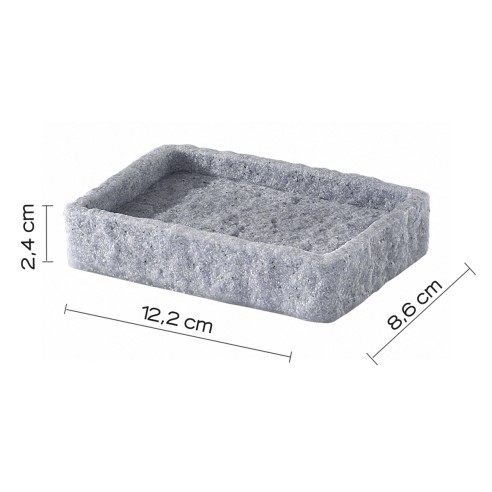 Gedy Aries portasapone resina grigio
