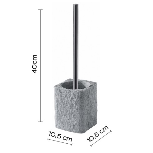 Gedy Aries scopino bagno resina grigio