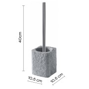 Gedy Aries scopino bagno resina grigio