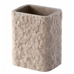 Gedy Aries bicchiere portaspazzolini resina beige
